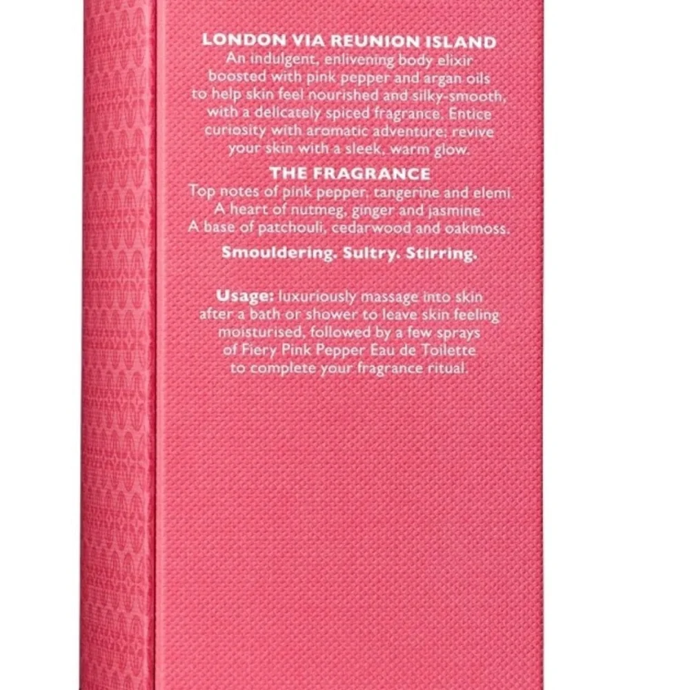 Molton Brown London Fiery Pink Pepper Luxurious Pampering Body Moisturising Oil - Picture 3 of 4